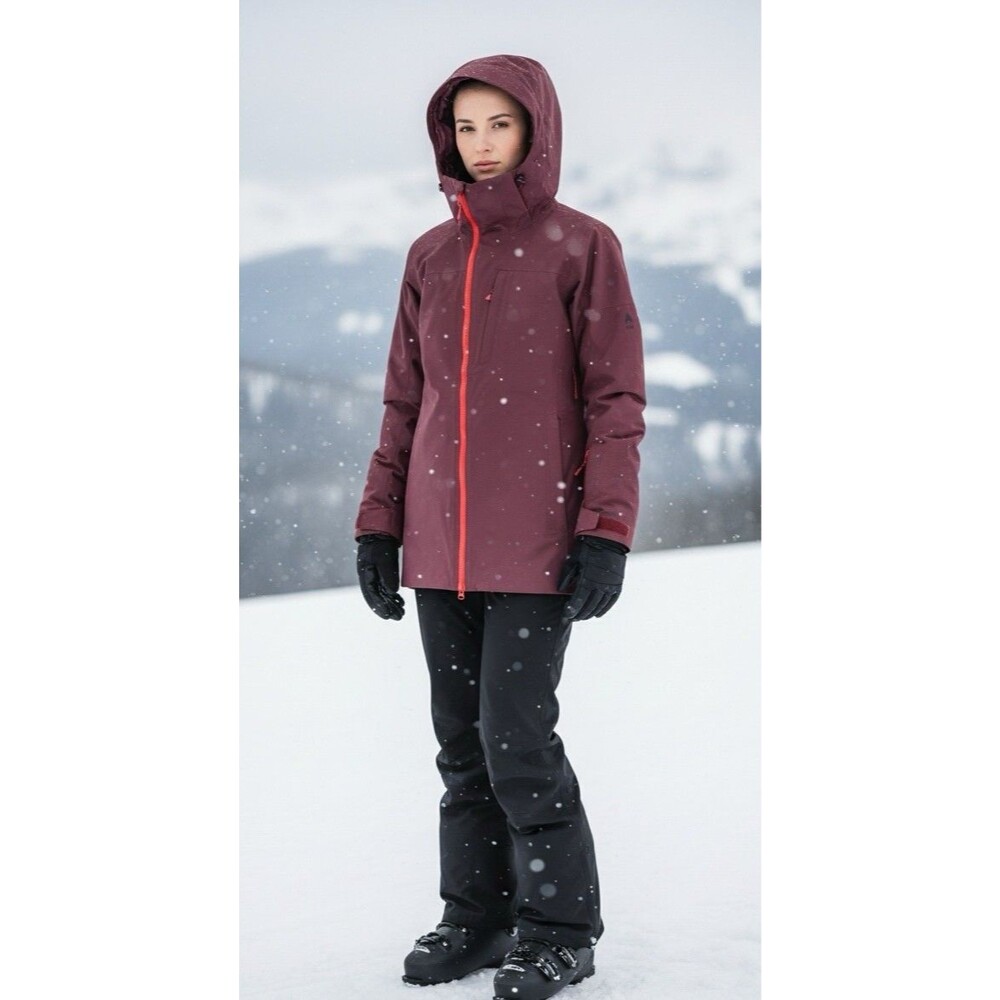 Burton womens purple snowboard performance insulated coat hooded Large